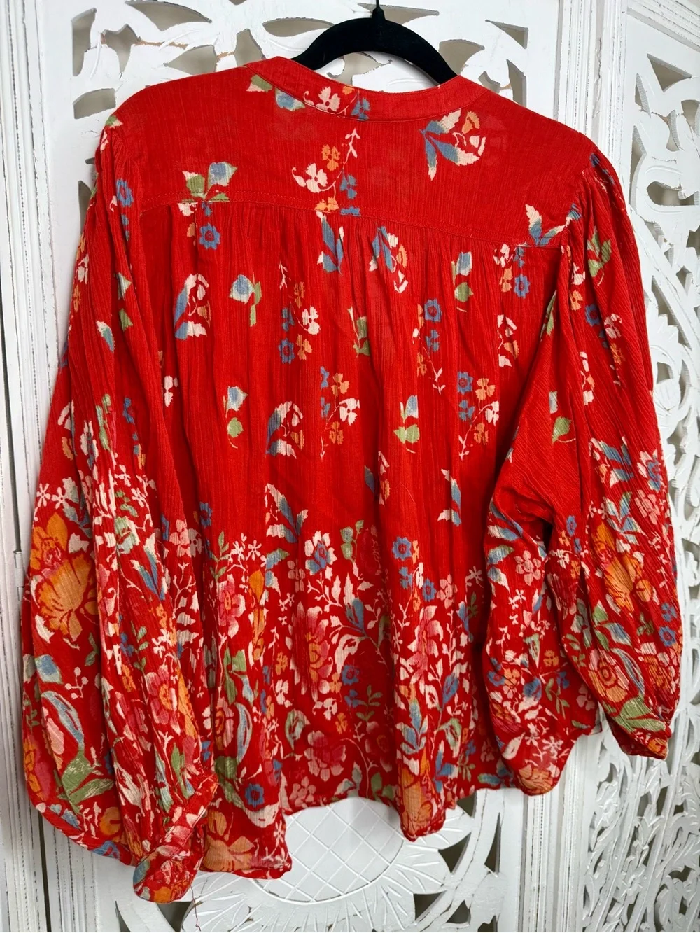 Anthropologie Pilcro The Sydney Red Floral Blouse